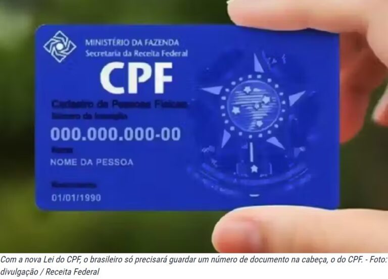 Nova Lei Do CPF Entra Em Vigor Veja O Que Acontece Outros