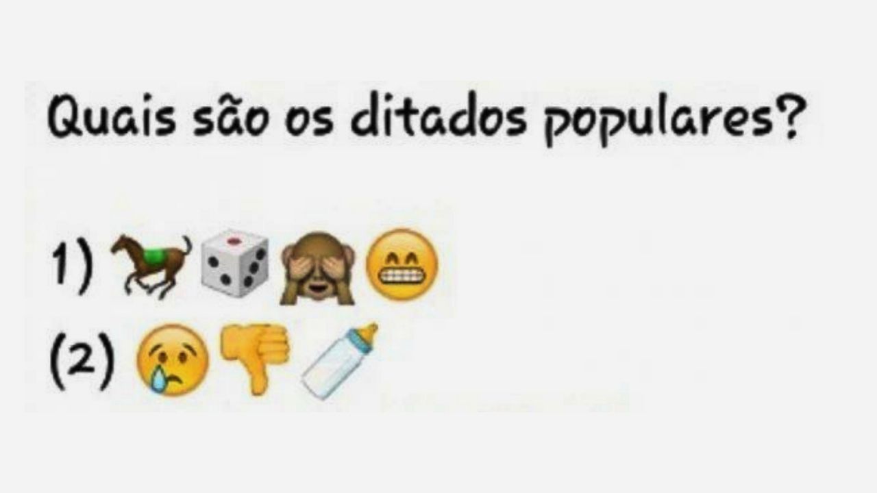 Ditados populares e Emojis - Escola de Lucifer