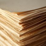 Uma imagem macro de folhas de papel artesanal com bordas irregulares e text_20260203_192057_0000