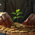 Cinematic photography of a person's hands gently holding a growing green pl_20260518_154903_0000